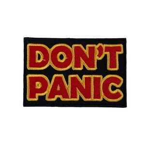 Don’t Panic Hitchhiker’s Guide to the Galaxy Embroidered Patch